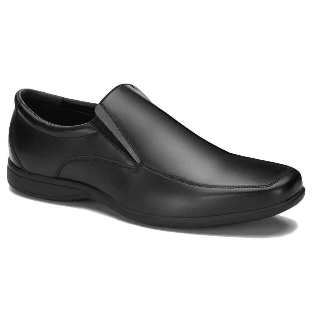 NEW FERRATO men's slip-on formal loafer in black